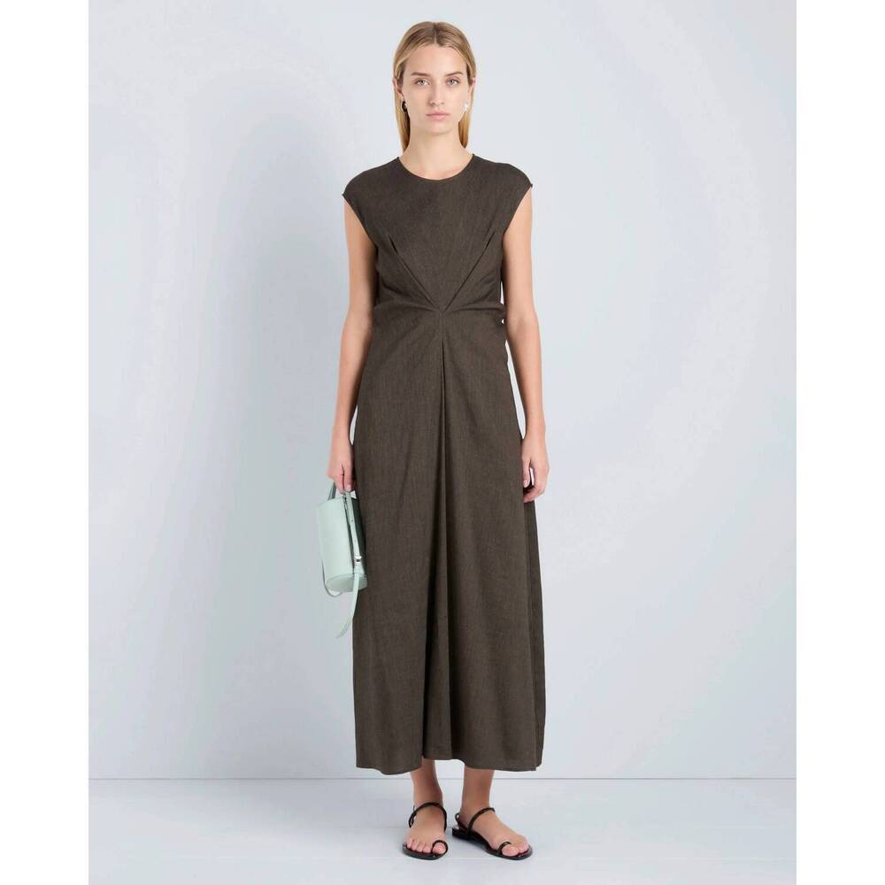 NEW PROENZA SCHOULER WHITE LABEL miranda a-line dress in coffee